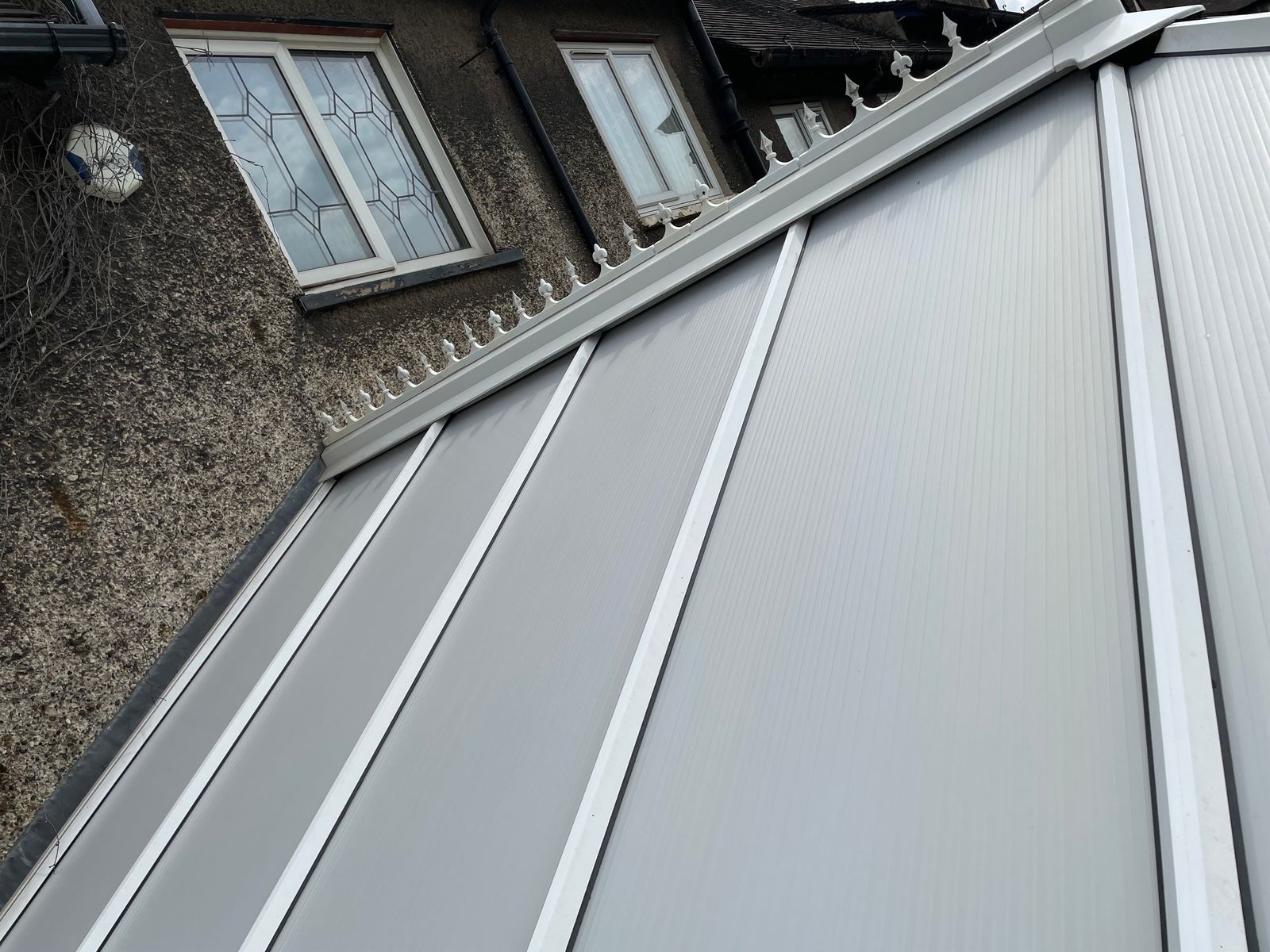Cleaned conservatory roof panels